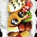 おゆママちゃん's cooksnap of when they made ♪おいなりさんでトトロ弁当♪簡単キャラ弁.