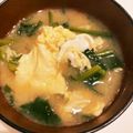 クックCKWZHQ☆'s cooksnap of when they made ほうれん草のかきたま味噌汁^^.