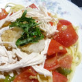 yukanosuke's cooksnap of when they made 蒸し鶏の和風冷製パスタ.