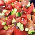 黒豆にゃんこ☆'s cooksnap of when they made マグロ、きゅうりトマトのポキ風サラダ.