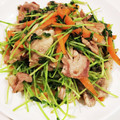 にしあまね's cooksnap of when they made 豆苗と豚バラの炒めもの✿ゆず胡椒風味✿.
