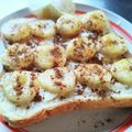 おらんでう～たん's cooksnap of when they made 朝食に♪バナナ＆クリームチーズトースト.