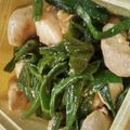 ☆ミルミル's cooksnap of when they made 葉玉ねぎとササミの炒め物（柚子胡椒味）.