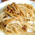 soratea's cooksnap of when they made もやしのガーリック納豆炒め.