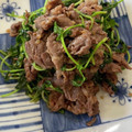 rynbaskets's cooksnap of when they made 牛肉と豆苗炒め.