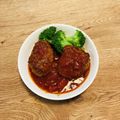 mican♪'s cooksnap of when they made ♕ゴロゴロ～岩ハンバーグ♕トマト煮込み.