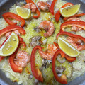 かんじきんぐ's cooksnap of when they made エビとあさりのパエリア.