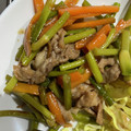みにー2020's cooksnap of when they made 本格！豚コマ肉とニンニクの芽炒め.