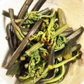 おじ☆さん's cooksnap of when they made 我が家の定番☆ワラビの辛子醤油おひたし☆.