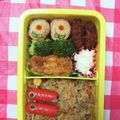 かきもちよめ's cooksnap of when they made 【簡単】キャラ弁 おかず たんぽぽ肉巻き.