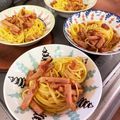 月✳Iris's cooksnap of when they made シンプル！絶品！ほんとうのカルボナーラ.