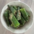 Reo14☆'s cooksnap of when they made オクラのゴマ和え.