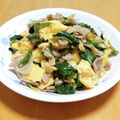 ドルフィンサーモン's cooksnap of when they made 卵入りほうれん草と豚肉のポン酢炒め.