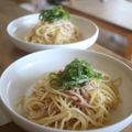 みるく茶's cooksnap of when they made シーチキンと梅と大葉の和風パスタ.