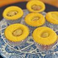 マルんちの丸顔's cooksnap of when they made おからパウダーで作る！栗のカップケーキ.