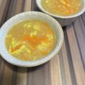 ちゃかぴまま's cooksnap of when they made 炒め人参で♪　かきたまお味噌汁❀.