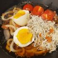 ぷらんとえっぐ's cooksnap of when they made 超簡単5分♪梅しらすのぶっかけうどん.
