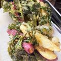 クック5MUT1U☆'s cooksnap of when they made シンプル！春菊とさつま芋のかき揚げ.