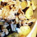 まめひな's cooksnap of when they made 簡単♪豚こまと茄子のスタミナ炒め丼.