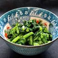 お料理ニャロメ's cooksnap of when they made 素朴な香り♪春菊のポン酢和え.