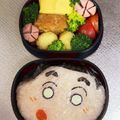 Chaaa_room's cooksnap of when they made クレヨンしんちゃんとシロのキャラ弁.