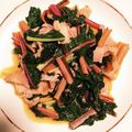 クックDPQXZ6☆'s cooksnap of when they made スイスチャードは絶対ベーコンとバター炒め.