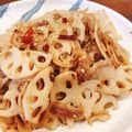 あっちゃんキッチン♪'s cooksnap of when they made 豚肉とれんこんの甘酢きんぴら.
