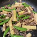 ＊にゃ〜＊'s cooksnap of when they made ♪牛肉と春野菜のにんにく味噌バター炒め♪.
