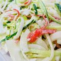 U☆kaoru's cooksnap of when they made 胡瓜･新玉ねぎ･カニカマの胡麻マヨサラダ.