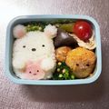 Chaaa_room's cooksnap of when they made すみっコぐらし・しろくまキャラ弁.