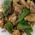 kinkinsan's cooksnap of when they made ピーマンと鶏むね肉のナッツ炒め.