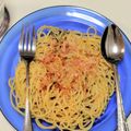 gooi's cooksnap of when they made カリカリじゃことわけぎの和風パスタ.
