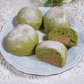 ♪としクック♪'s cooksnap of when they made うちの味☆ふんわり可愛い♪抹茶ミルクパン.