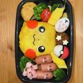 RMU's cooksnap of when they made オムすび☆ピカチュウのキャラ弁.