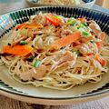 ばぢこ's cooksnap of when they made ツナのにら玉そうめんチャンプル.