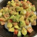 EGUDON's cooksnap of when they made カフェっぽい☆サーモンとアボカド旨ダレ丼.