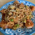 かおk★'s cooksnap of when they made 簡単ウマい☆アボカドとトマトのパスタ☆.