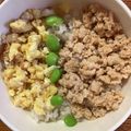 きゃろぽて's cooksnap of when they made 我が家no枝豆と二色丼.