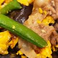 お料理勉強人's cooksnap of when they made スナップえんどうと豚バラの玉子炒め.