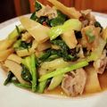 ダッフィーニーうに's cooksnap of when they made チンゲン菜と豚と筍中華炒め.