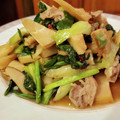 ダッフィーニーうに's cooksnap of when they made チンゲン菜と豚と筍中華炒め.