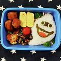 景と浩's cooksnap of when they made 妖怪ウォッチ　ウィスパー＊キャラ弁.