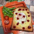 ちゃかぴまま's cooksnap of when they made 二刀流♡目玉焼き&トーストのコラボ.
