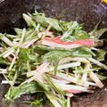 すず谷's cooksnap of when they made 5分で【水菜とカニカマのサラダ】.