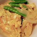 hiro1616's cooksnap of when they made スナップエンドウとちくわの玉子丼.