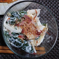 dimbula121's cooksnap of when they made 新たまねぎとワカメのおかか梅マヨサラダ.