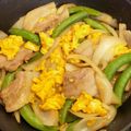 もりひろ♡'s cooksnap of when they made スナップエンドウと豚肉のふわふわ玉子炒め.