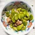クックSK75ZX☆'s cooksnap of when they made そら豆と鶏肉の煮物(母からレシピ).
