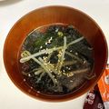 aaikoo's cooksnap of when they made 速攻完成！もやしとワカメの中華風スープ.