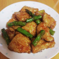 クッキングかぁ♡'s cooksnap of when they made 鶏むね肉とアスパラガスの中華炒め.